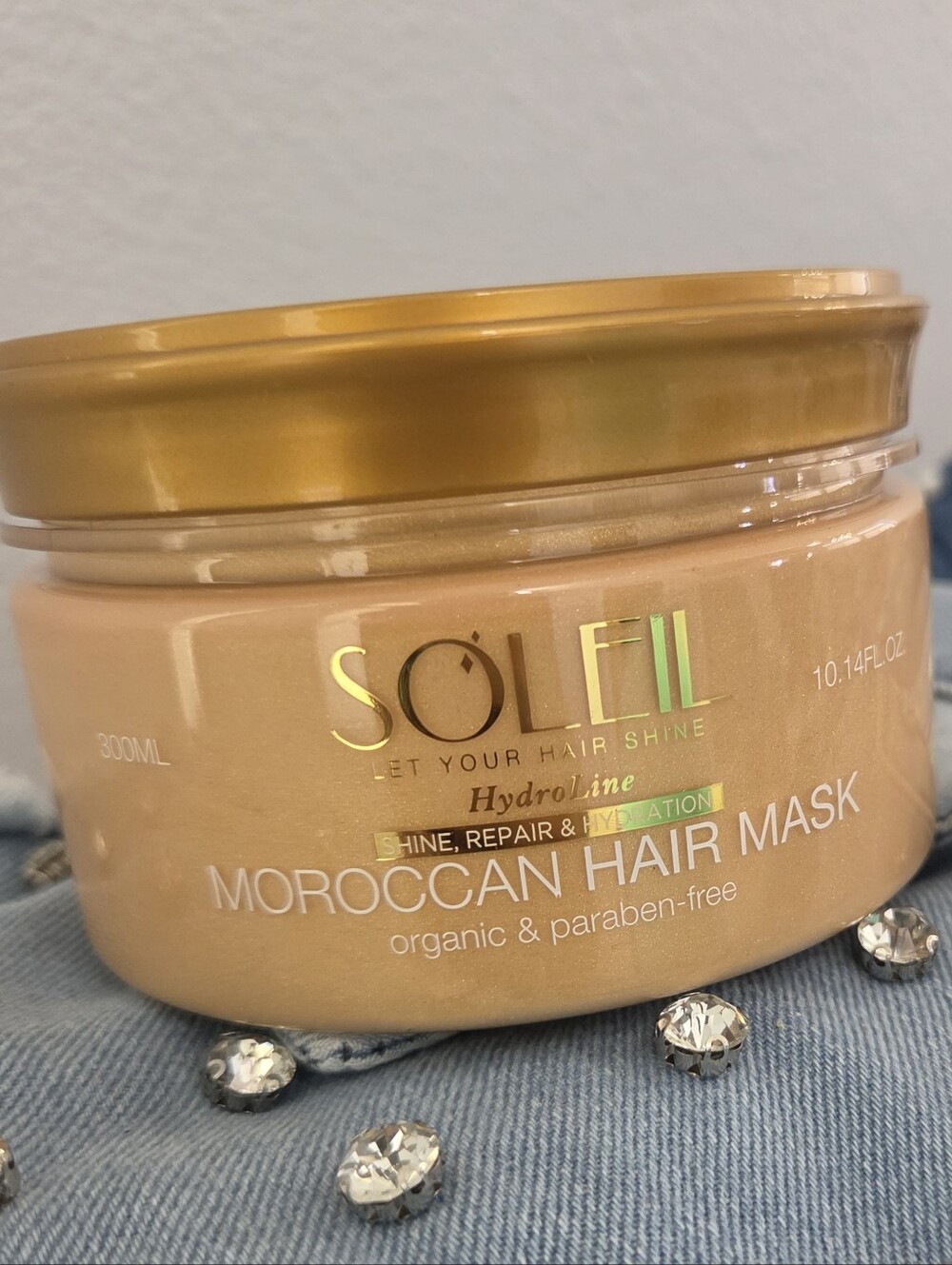 NWT Soleil HydroLine Moroccan Hair Mask - Gold (10.14 oz / 300ml)